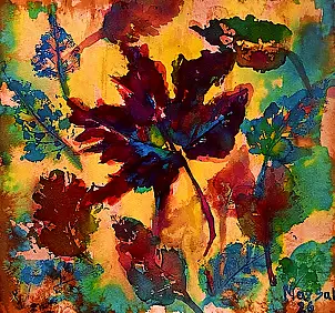 Marzena Salwowska, Touches of Golden-Brown Autumn/4, Watercolors, Ink - paper, 37 x 35
