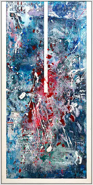 Jakub Margasinski, Dotyk II, Obraz akrylowy - deska, 60 x 120