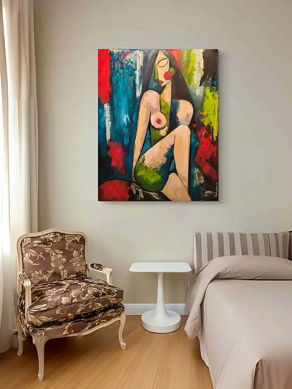 katarzyna nachajska, Une touche de silence, Peinture acrylique - toile, 100 x 120