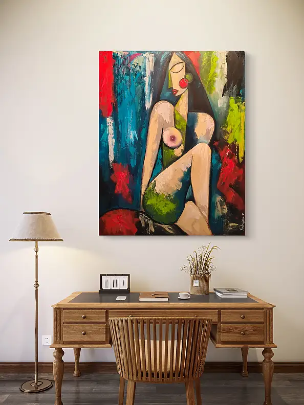 katarzyna nachajska, Une touche de silence, Peinture acrylique - toile, 100 x 120