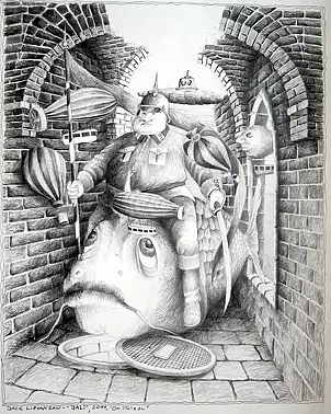 Jacek Lipowczan - Drawing to painting - On Patrol