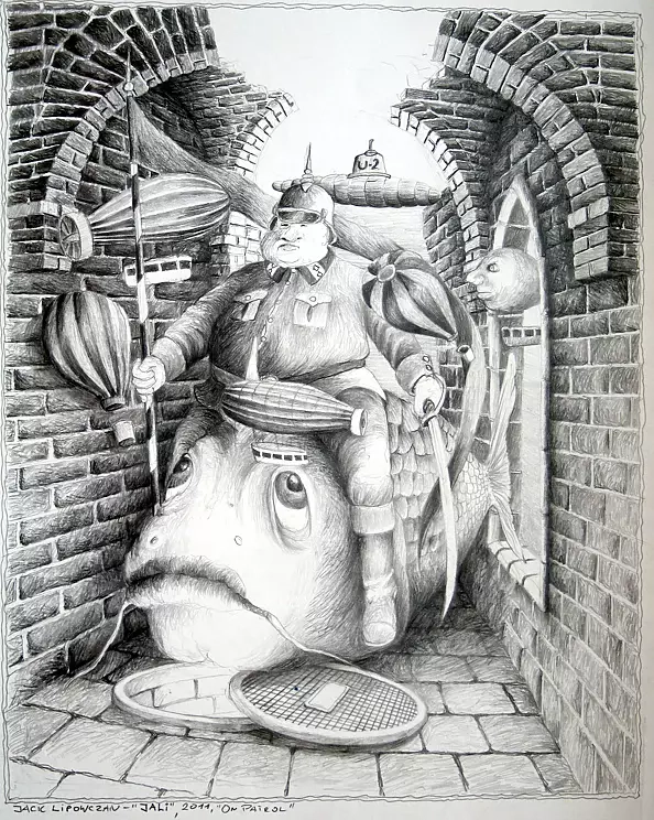 Jacek Lipowczan - Drawing to painting - On Patrol