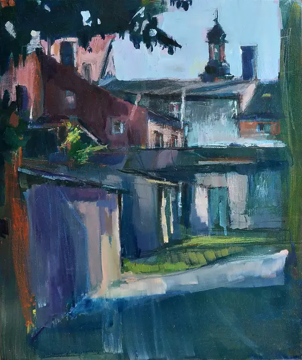 Doma Suszczyńska - Drezdenko - widok na ratusz z podwórka