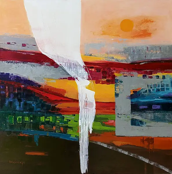 Ewa Boińska, Droga do siebie, Obraz akrylowy - płótno, 90 x 90