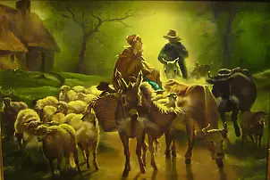 Katarzyna Piotrowska Lass - "Way to the Market" - by an unknown painter me