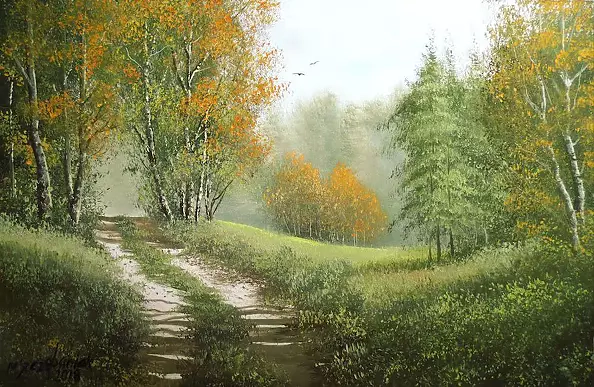 Marek Szczepaniak - Road under birches