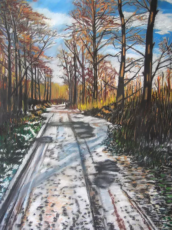 Janusz Grysiewicz - The road through the forest on sandstone