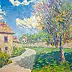 Marcin Stępniowski, The road to Giverny, Oil painting - board, 100 x 80