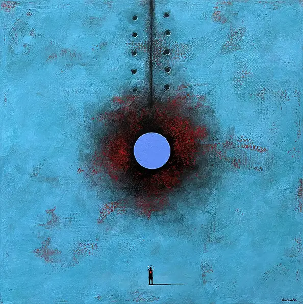 Sebastian Garyantesiewicz, Drugi wymiar zaginionego światła, Obraz akrylowy - płótno, 50 x 50