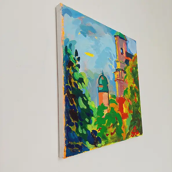 Anastasiia Kurkova, Drżące powietrze, Obraz olejny - płótno, 35 x 35