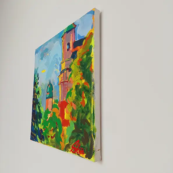 Anastasiia Kurkova, Drżące powietrze, Obraz olejny - płótno, 35 x 35