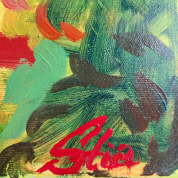 Anastasiia Kurkova, Drżące powietrze, Obraz olejny - płótno, 35 x 35