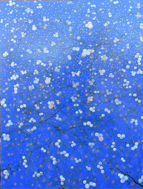 Jerzy Plucha - "Pearl trees in the lights of the night"