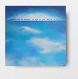 Paulina Lebida - Trees - acrylic painting, 100/100 cm format