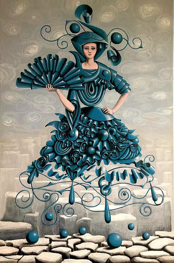 Anna Pikos - A ghost of a woman with a fan