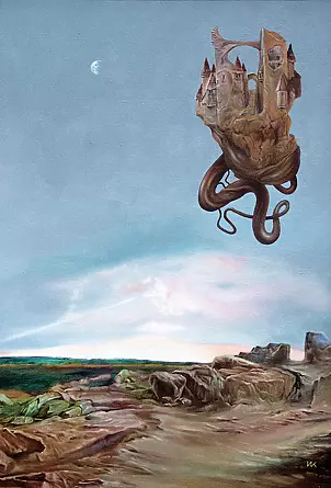 Włodzimierz Kukliński - Dusk over the castle Silling