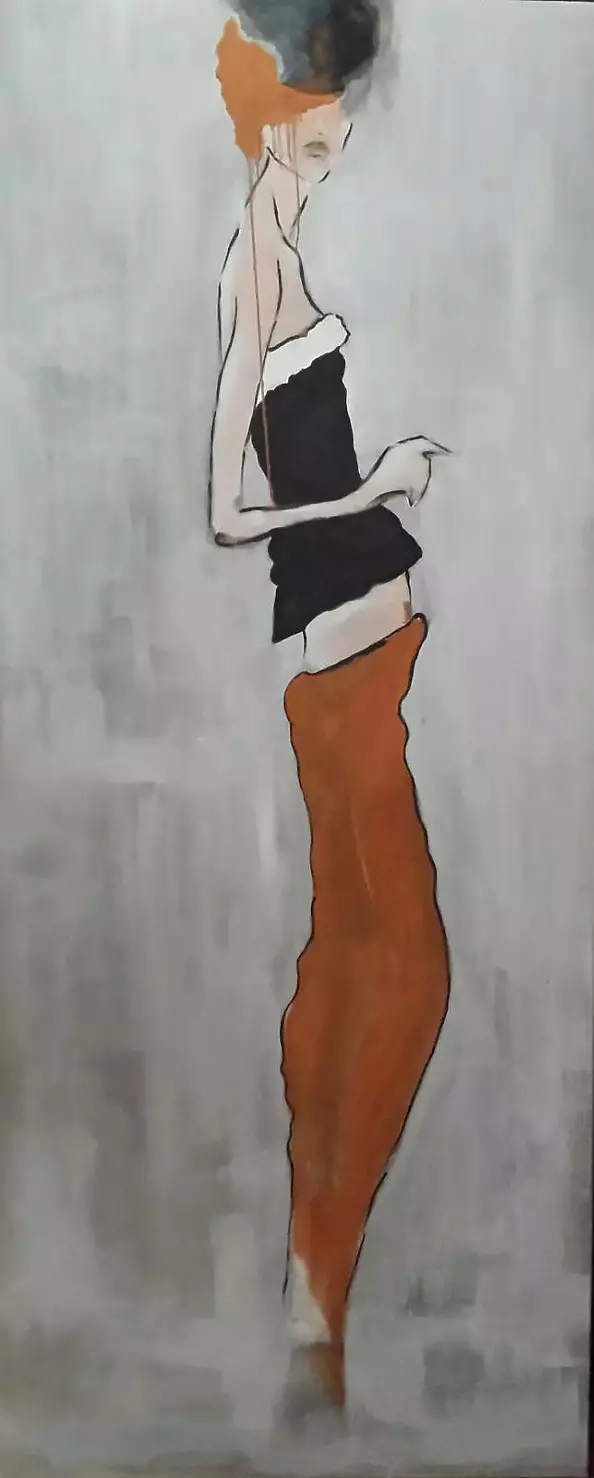 Małgorzata Gazduła - Large picture of Lady Gold mixed technique