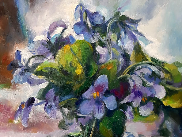 Barbara Gulbinowicz - Dwa bukiety fiołków