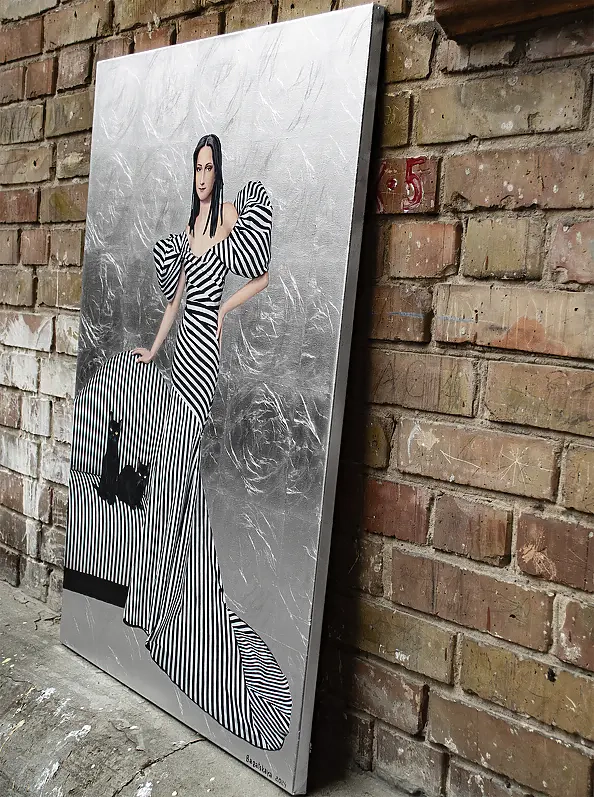 Nataliya Bagatskaya - Two black cats on the sofa