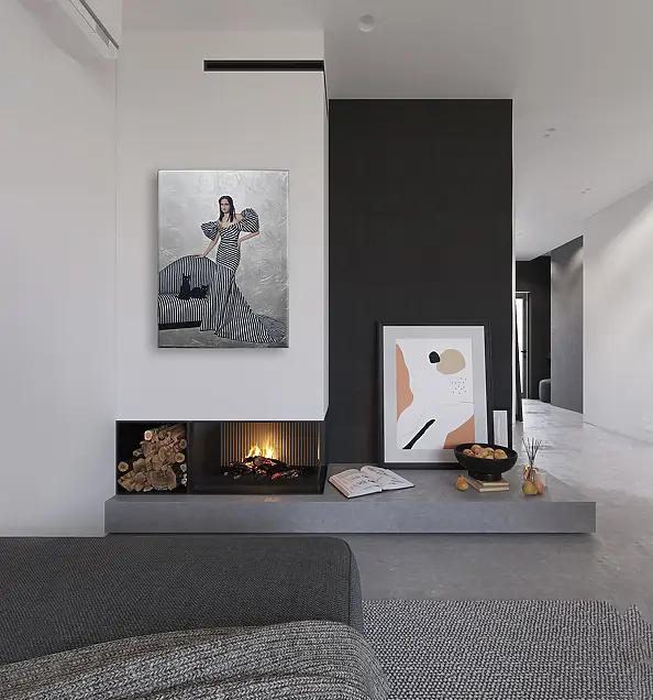 Nataliya Bagatskaya - Two black cats on the sofa