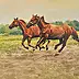 Andrzej Hamera - Dwa galopujące konie