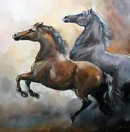 Michalina Derlicka - two horses