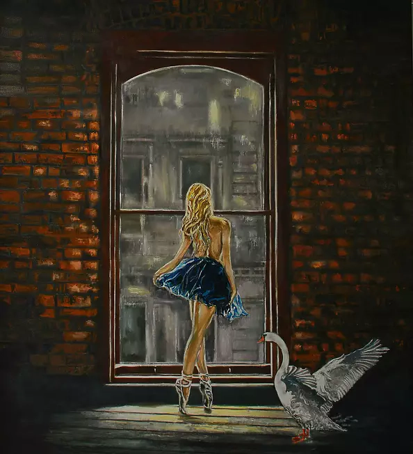 Alex Pelesh - Two swans.