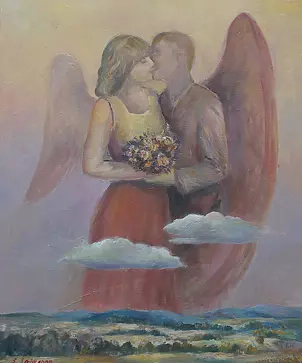 Sabina Salamon - Two wings oil on canvas