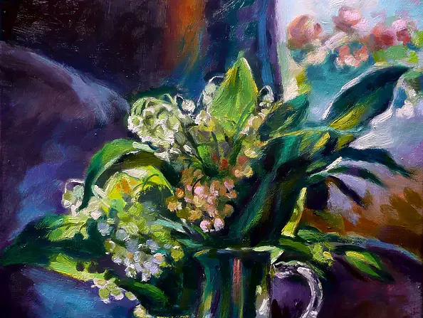 Barbara Gulbinowicz - Two vases with a lily of the valley