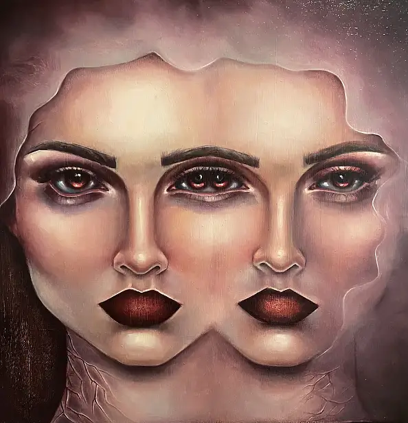 Agnieszkowa Art, Dwie Strony Ciszy, Obraz olejny - , 50 x 50