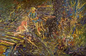 Eryk Maler - Two on the footbridge, catching hearts