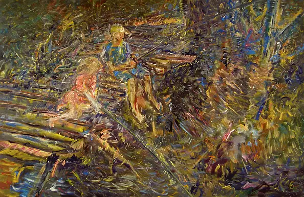 Eryk Maler - Two on the footbridge, catching hearts