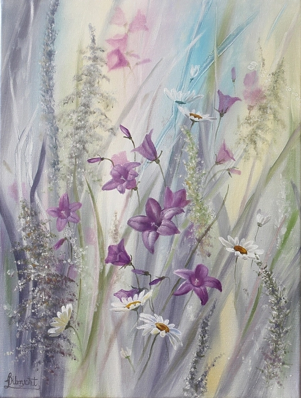 Lidia Olbrycht - Bells Flowers Oil Painting