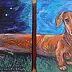 Krystyna PALCZEWSKA - Dyptyk - Dachshund round the clock
