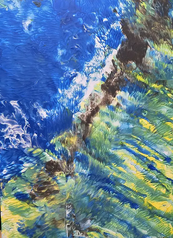 Ewa Mościszko, Dyptyk Ocean swiatla, Obraz akrylowy - płótno, 55 x 75