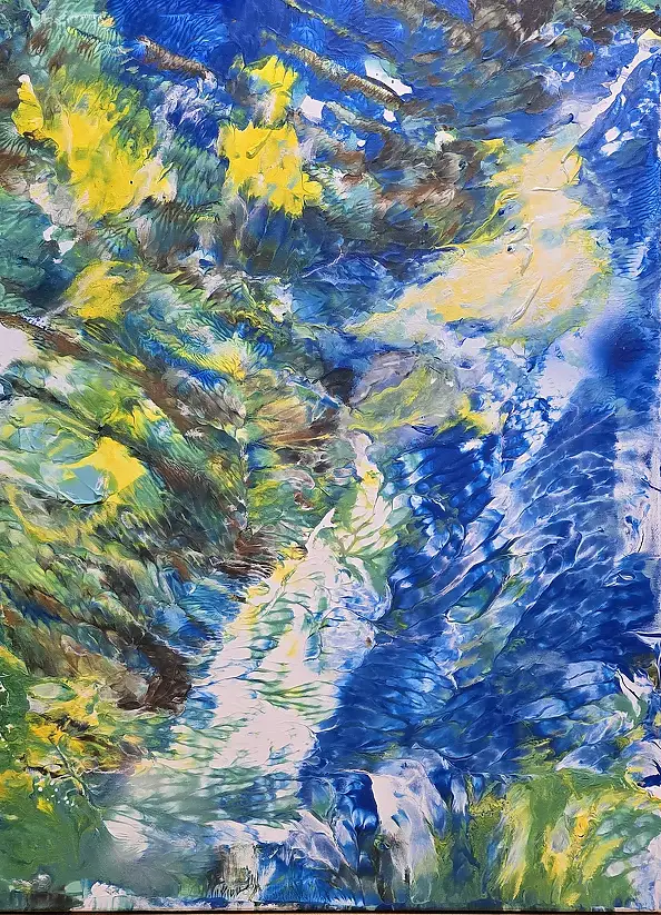 Ewa Mościszko, Dyptyk Ocean swiatla, Obraz akrylowy - płótno, 55 x 75
