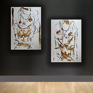Marek Lutek - Diptych "WomaN 39-40"