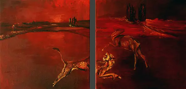 Tomasz Lach - Diptych in violet