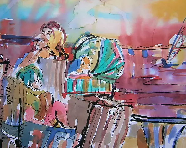 Anna Borcz - Children on the terrace