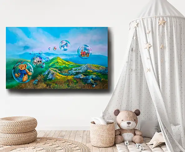 Urszula Świtaj, Dziecięce marzenia, Obraz akrylowy - płótno, 100 x 60