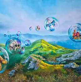Urszula Świtaj, Dziecięce marzenia, Obraz akrylowy - płótno, 100 x 60