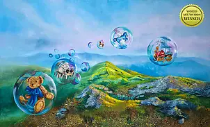 Urszula Świtaj, I sogni dei bambini, Dipinto acrilico - tela, 100 x 60
