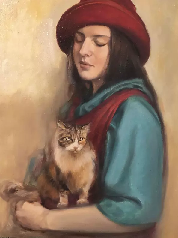 Małgorzata Sadowska Majewska - "Girl with a cat"