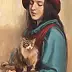 Małgorzata Sadowska Majewska - „Mädchen mit Katze“