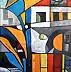 Serge Ra, Cortili di Kaunas, Quadro a olio - tela, 50 x 100