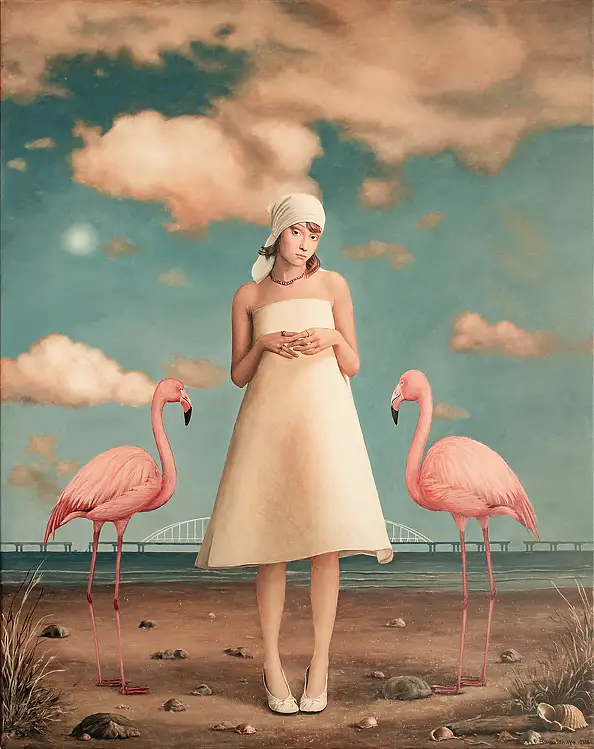 Nataliya Bagatskaya, Dzień po FP-5, Obraz akrylowy - płótno, 115 x 145
