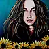 Agnieszka Leszcz - Girl and sunflowers