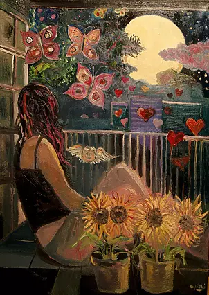 Michał Ogiński - Girl on the balcony