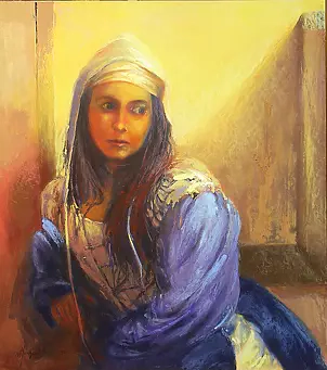 Wacław Jagielski - girl pearl Earring