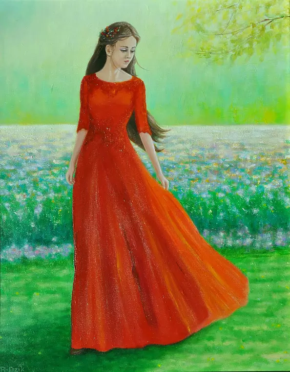 Bogusława Dzik - The girl in a red dress